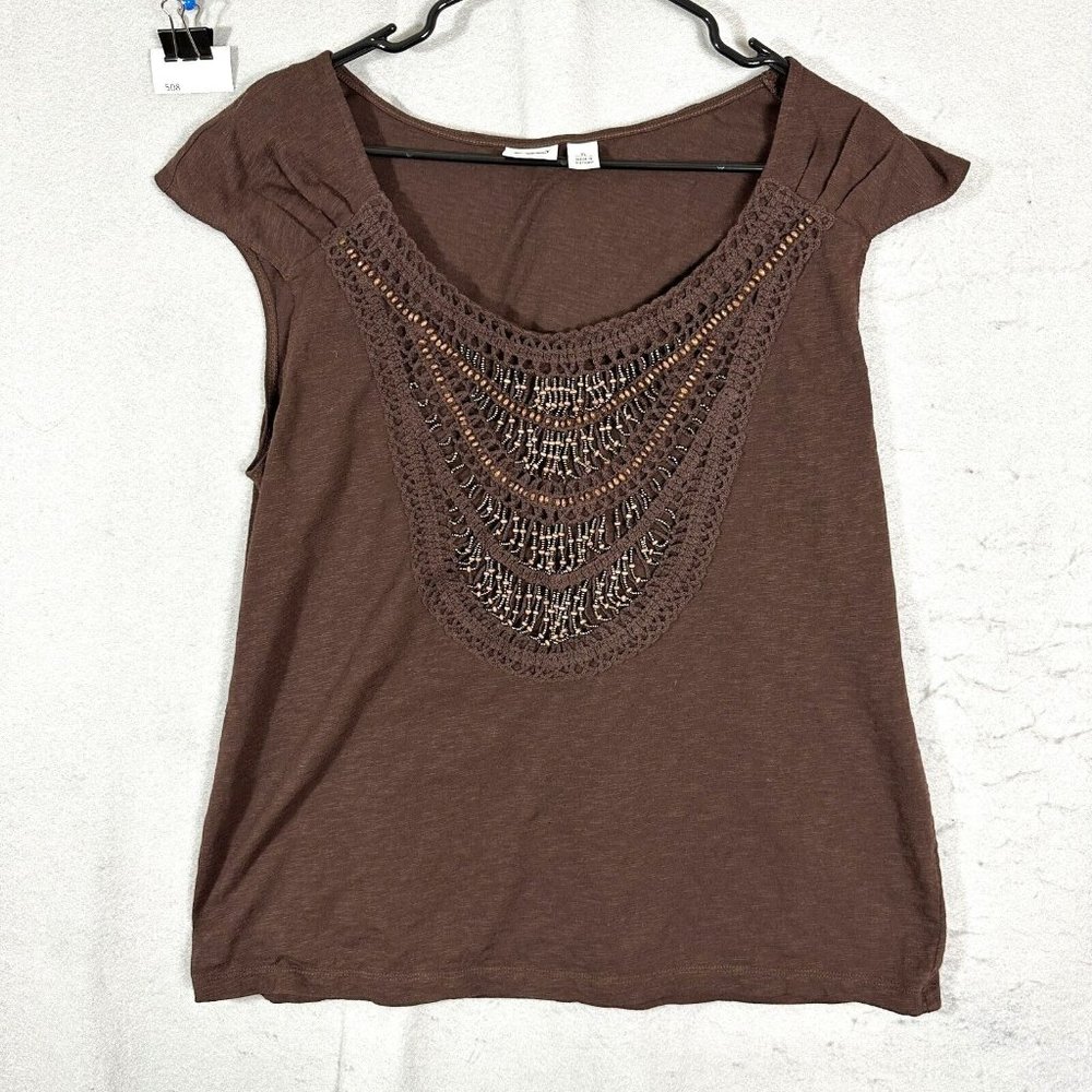 Cato Womens Tank Top SLeeveless Bead Accent Size XL
